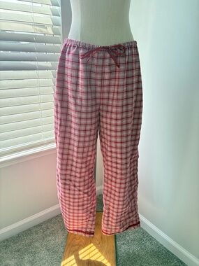 Eddie Bauer Sleepwear Red Plaid Pajama Pants